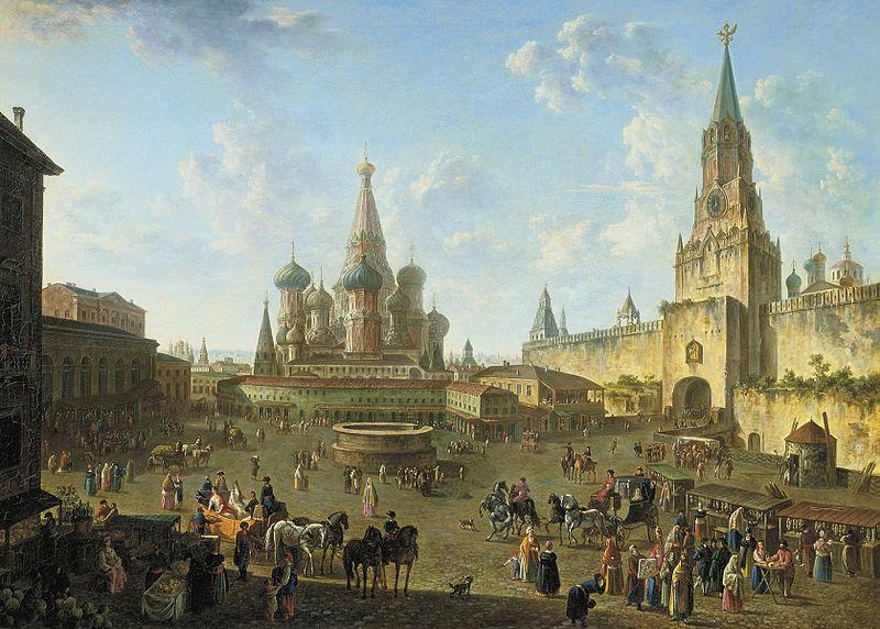 Fedor Yakovlevich Alekseev Red Square in Moscow oil painting image